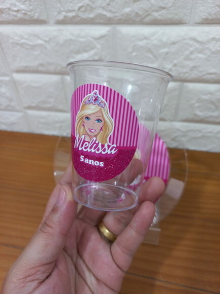 Copo Acrílico 200ml Barbie
