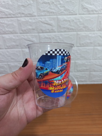 Copo Acrílico 200ml Hot Wheels