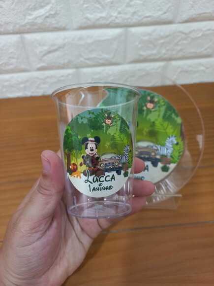 Copo Acrílico 200ml Mickey Safari