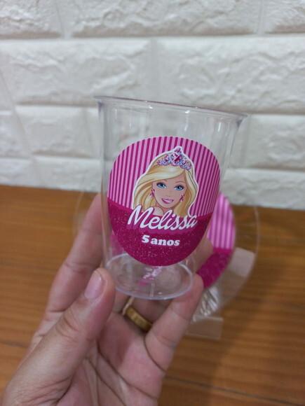 Copo Acrílico 300ml Barbie