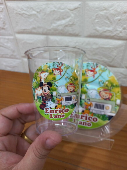 Copo Acrílico 300ml Mickey Safari