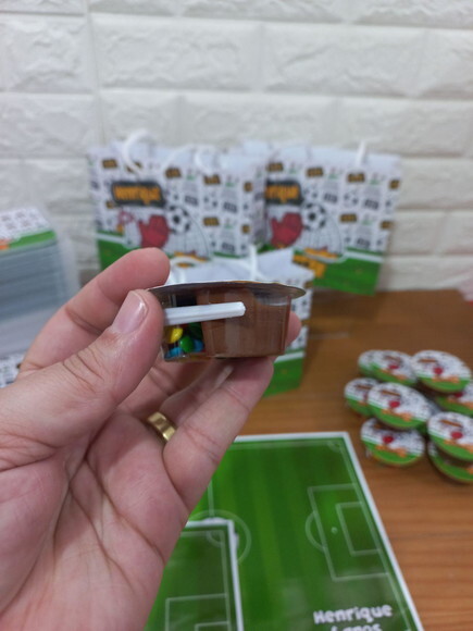 Disqueti com Creme de Chocolate Futebol