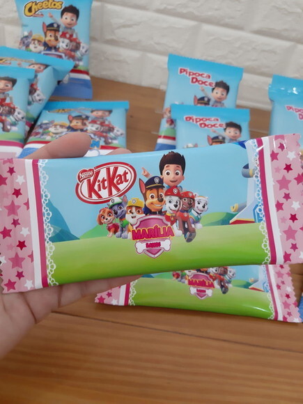 Embalagem Kitkat Patrulha Canina Rosa