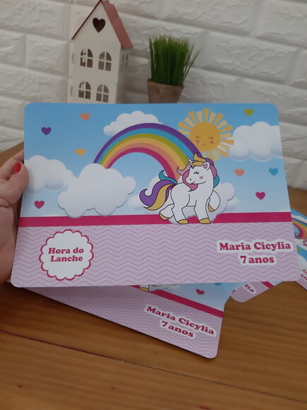 Jogo Americano Unicórnio Personalizado