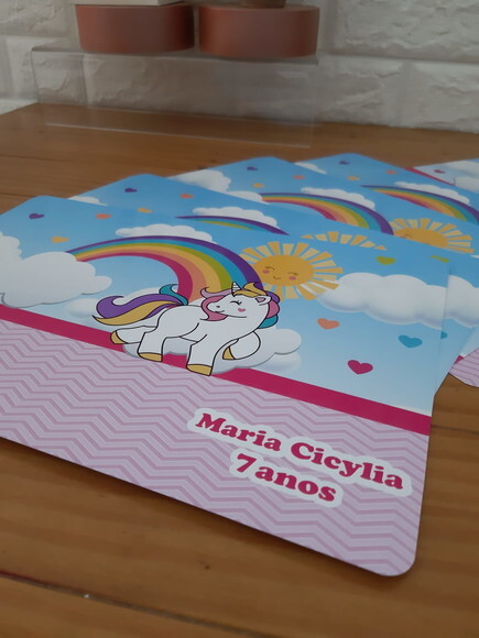 Jogo Americano Unicórnio Personalizado