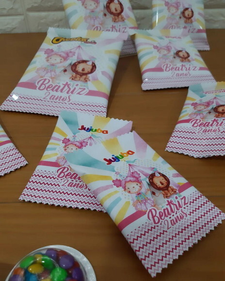 Jujuba Personalizada Circo Rosa