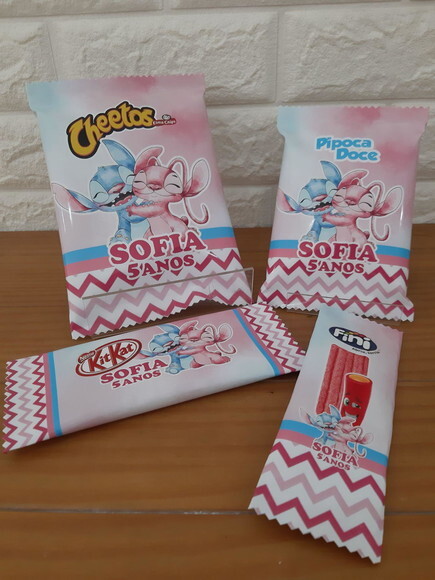 Kit Guloseimas Stitch e Angel 50 Peças