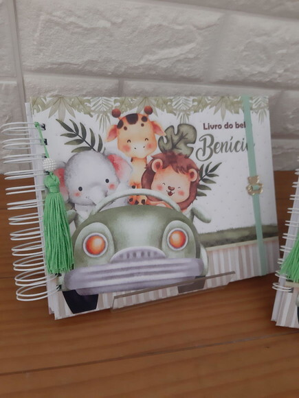 Kit Livro do Bebê e Caderneta de Vacina Safari 2