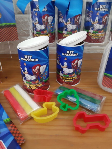 Kit Massinha no Cofrinho Sonic