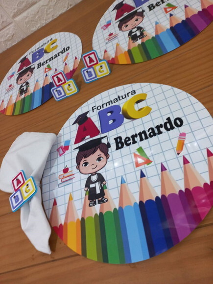 Kit Mesa Posta Abc 2/confeccionamos com Sua Arte