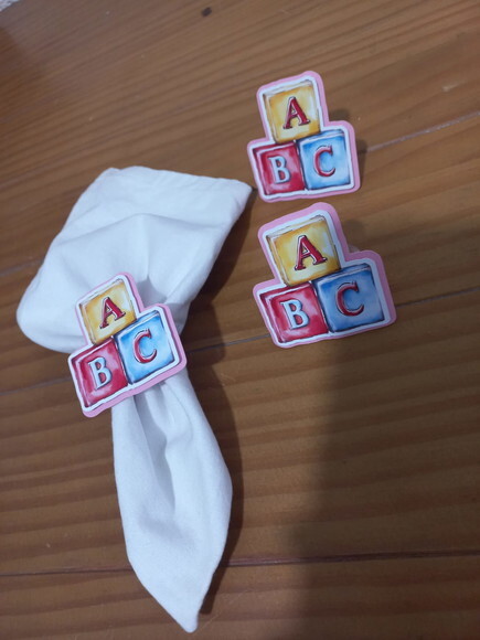 Kit Mesa Posta Abc Aquarela /confeccionamos com Sua Arte