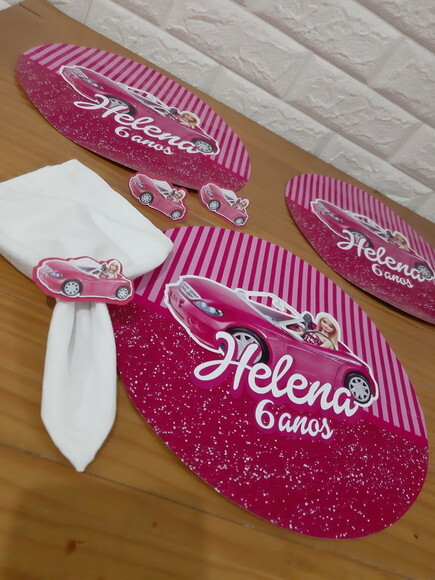 Kit Mesa Posta Barbie Carro