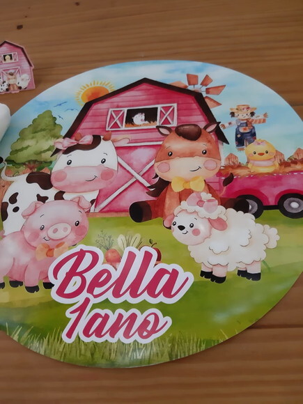 Kit Mesa Posta Fazendinha Rosa