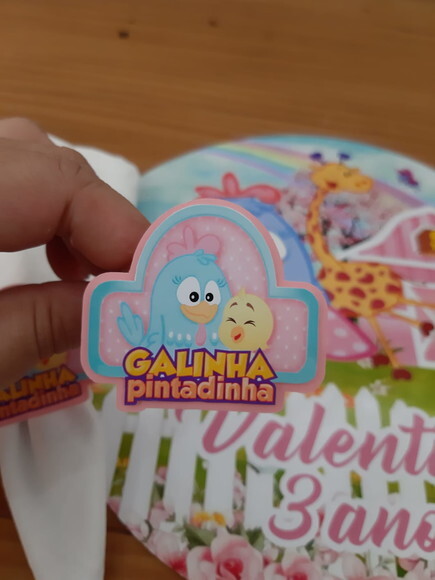 Kit Mesa Posta Galinha Pintadinha Rosa