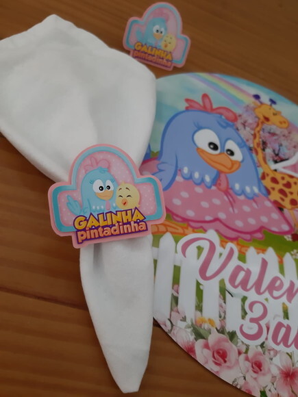 Kit Mesa Posta Galinha Pintadinha Rosa