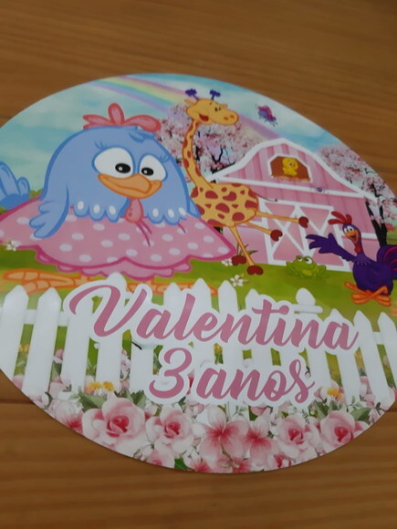 Kit Mesa Posta Galinha Pintadinha Rosa