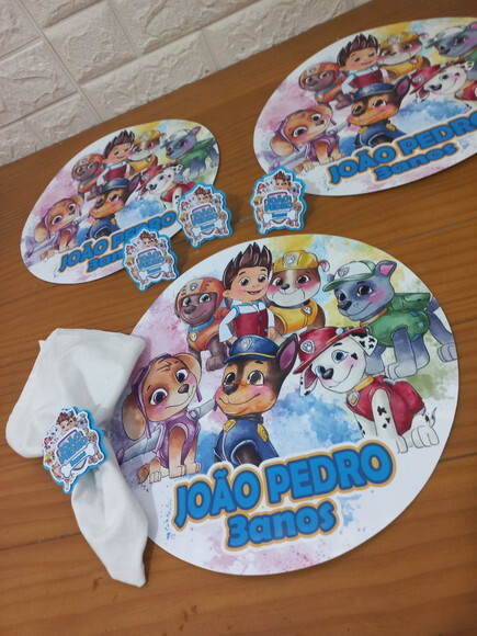 Kit Mesa Posta Patrulha Canina Aquarela