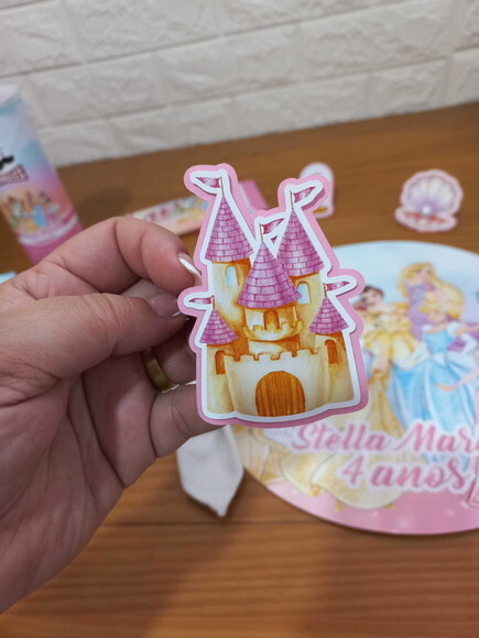 Kit Mesa Posta Princesa Aquarela
