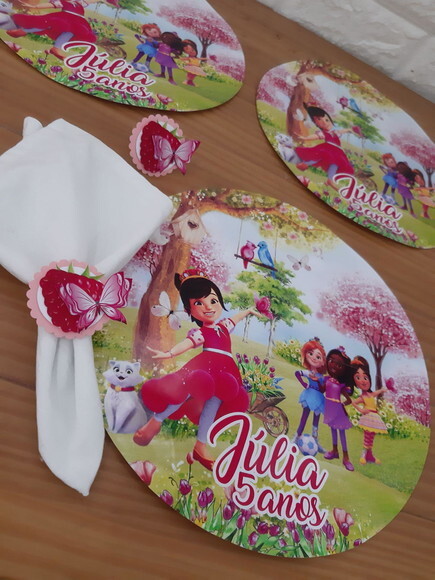 Kit Mesa Posta Princesa Framboesa