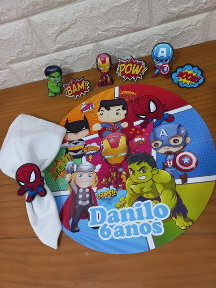 Kit Mesa Posta Super Heróis