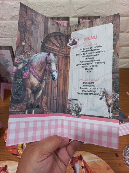 Menu de Mesa 3d Boiadeira