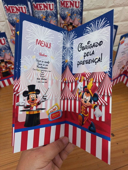 Menu de Mesa 3d Circo