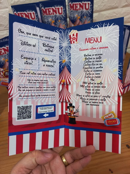 Menu de Mesa 3d Circo
