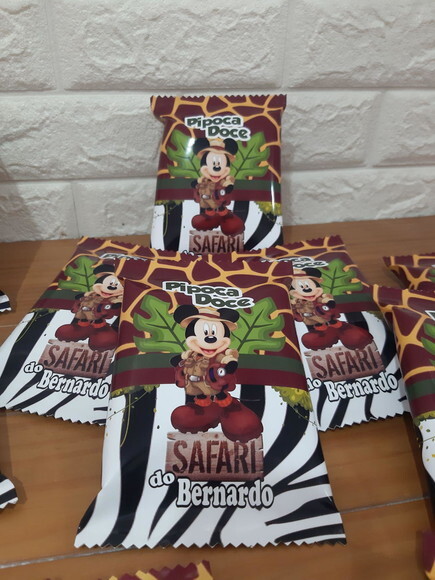 Pipoca Doce Personalizada Safari