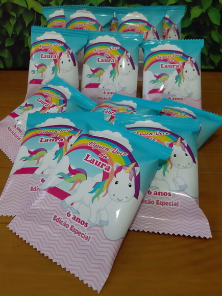 Pipoca Doce Personalizado Unicórnio