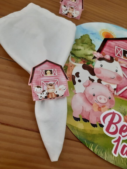 Porta Guardanapo Fazendinha Rosa