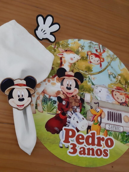Porta Guardanapo Mickey Safari