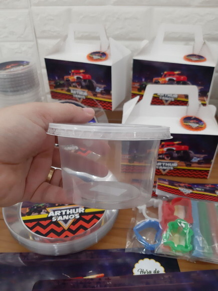 Pote 140ml Frutinhas / Pipoca ou Guloseimas - Monster Jam