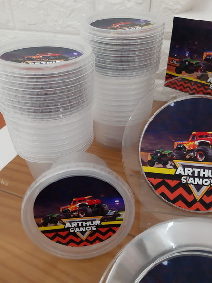 Pote 200ml Frutinhas / Pipoca ou Guloseimas- Monster Jam