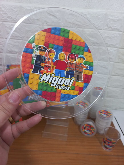 Prato Refeição Acrílico Legos