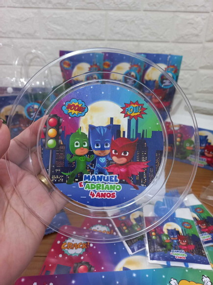 Prato Sobremesa Acrílico Pj Mask
