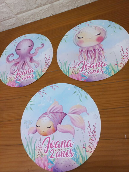 Sousplat 29cm - Fundo do Mar Cute