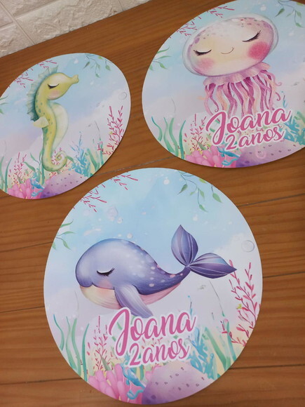 Sousplat 29cm - Fundo do Mar Cute