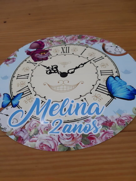 Sousplat Alice no Pais das Maravilhas Relógio