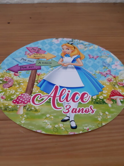 Sousplat Alice no Pais das Maravilhas Rosa