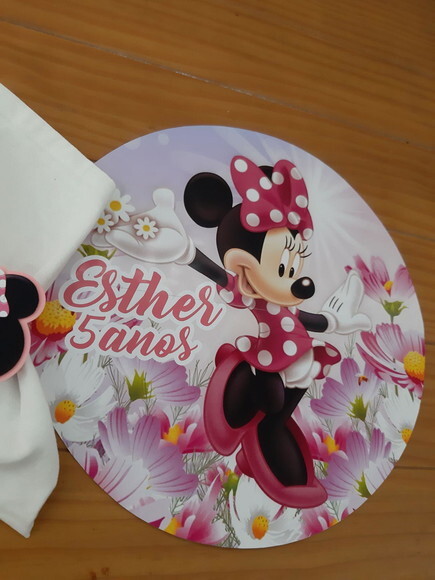 Sousplat Minnie Rosa 1