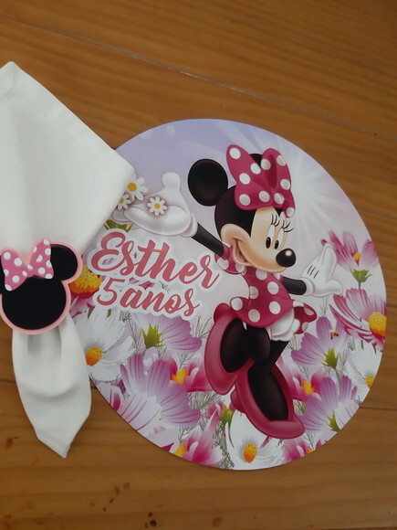 Sousplat Minnie Rosa 1