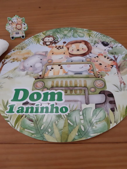 Sousplat Personalizado Safari Baby