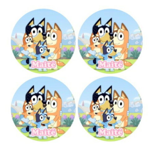 Adesivo Redondo 5cm - Bluey