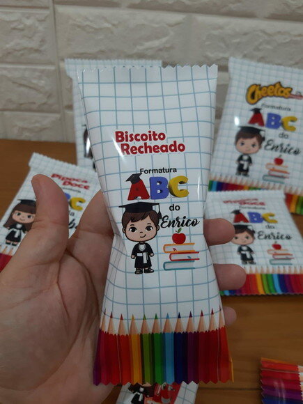 Biscoito Recheado Formatura Abc