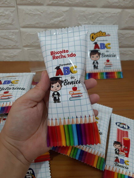 Biscoito Recheado Formatura Abc