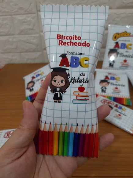 Biscoito Recheado Formatura Abc