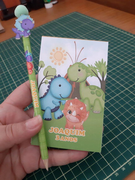Bloquinho Dino Baby com Lápis