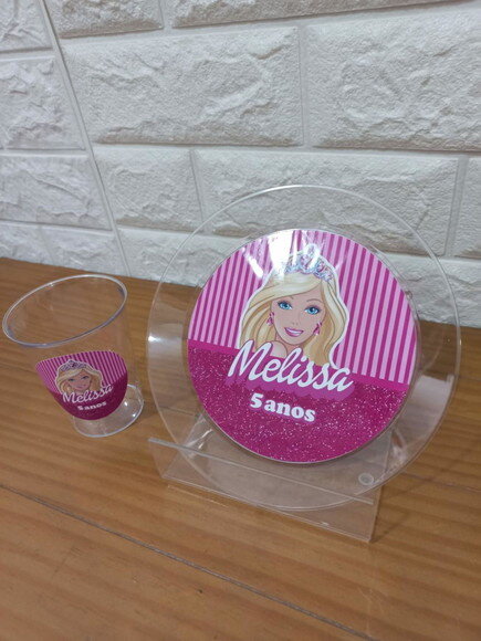 Combo Descartável Sobremesa Barbie