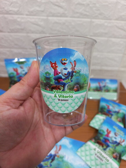 Copo Acrílico 200ml Zootopia