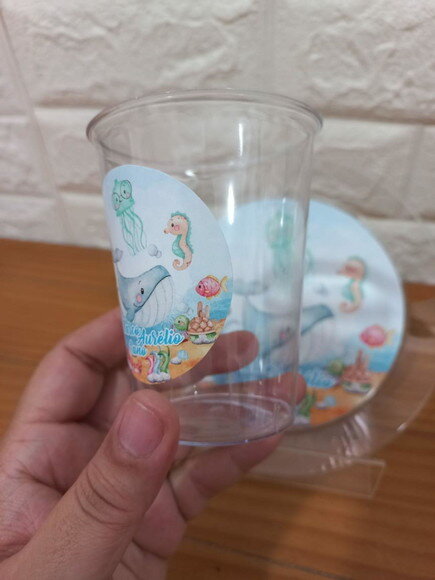Copo Acrílico 300ml Fundo do Mar